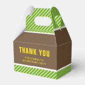 グリーンモンスタートラック子供の誕生日パーティー フェイバーボックス (裏面サイド)