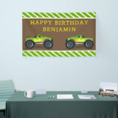 グリーンモンスタートラック子供の誕生日パーティー 横断幕 (トレードショー)