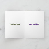 グリーンモンスタートラック漫画イラストレーション カード (内部)