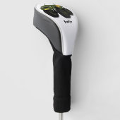 グリーンモンスタートラック漫画イラストレーション ゴルフヘッドカバー (アングル)