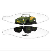 グリーンモンスタートラック漫画イラストレーション ミニバスケットボール (パネル)