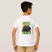 グリーンモンスタートラックTシャツデザイン Tシャツ (裏面フル)