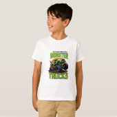 グリーンモンスタートラックTシャツデザイン Tシャツ (正面フル)