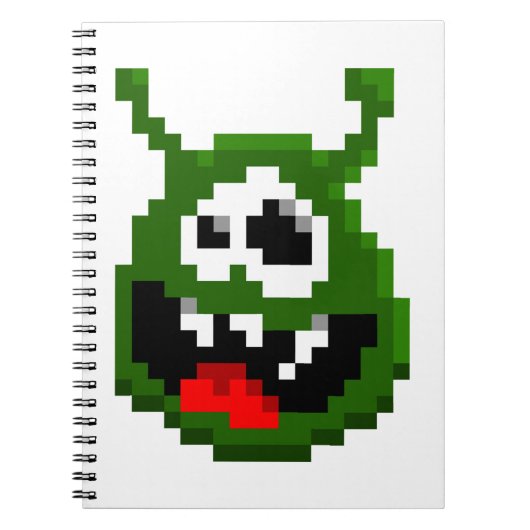 グリーンモンスターピクセルアート ノートブック (正面)