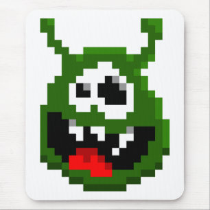 グリーンモンスターピクセルアート マウスパッド