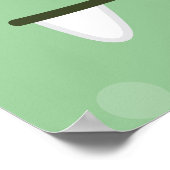 グリーンモンスター顔ポスタープリント ポスター (角)