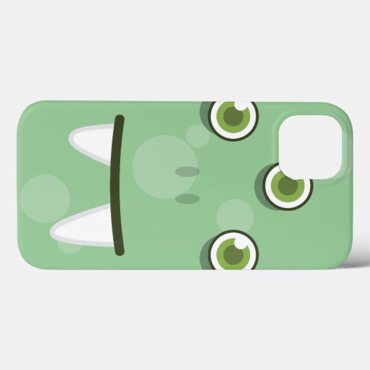 グリーンモンスター顔iPadケース Case-Mate iPhoneケース (裏面 (横))