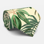 グリーンモンステラハワイアンパターン ネクタイ (ロール)