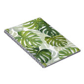 グリーンモンステラ熱帯水色 ノートブック (右側)