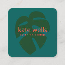 グリーンモンステラ熱帯葉のロゴインテリアデザイン