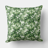 グリーンモンステラ熱帯葉 クッション (裏面)