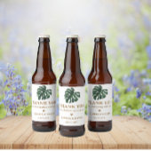 グリーンモンステラ結婚リーフ ビールラベル