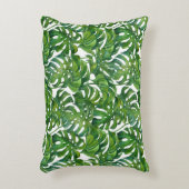 グリーンモンステ葉ラ熱帯シームレス アクセントクッション (正面(垂直))