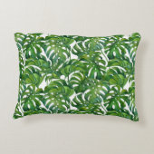 グリーンモンステ葉ラ熱帯シームレス アクセントクッション (裏面)