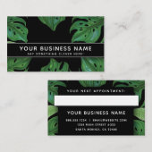 グリーンモンステ離れラエレガントモダンプロフェッショナル 予約カード (正面/裏面)