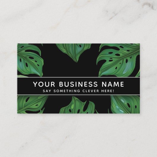 グリーンモンステ離れラエレガントモダンプロフェッショナル 予約カード (正面)