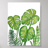 グリーンモンステ離れラスケッチカラー鉛筆アート ポスター (正面)