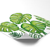 グリーンモンステ離れラスケッチカラー鉛筆アート ポスター (角)