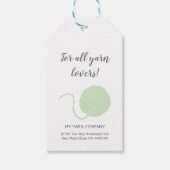 グリーンヤーン手作りウール編み物クロシェ事業 ギフトタグ (正面)