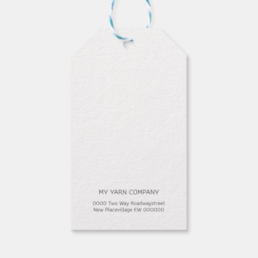 グリーンヤーン手作りウール編み物クロシェ事業 ギフトタグ (裏面)