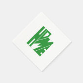 グリーンユタホーム州ワードアート スタンダードカクテルナプキン (角)