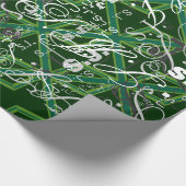 グリーンユニオンジャック国旗の装飾 ラッピングペーパー (角)