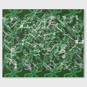 グリーンユニオンジャック国旗の装飾 ラッピングペーパー (フラット)