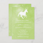 グリーンユニコーンブライダルシャワー招待状 招待状 (正面/裏面)