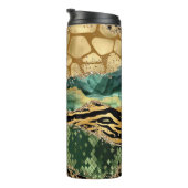 グリーンユニークおよび金ゴールドアニマルプリントゲート タンブラー (回転右)