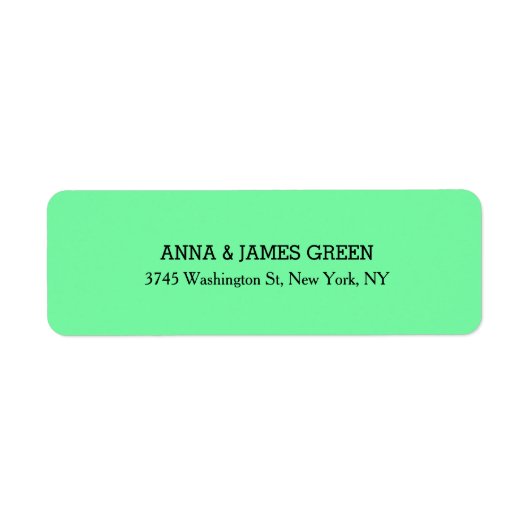 グリーンユニーククリエイティブクリーンスタイリッシュファミリ名 ラベル (正面)