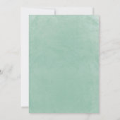 グリーンユーカリとコットンウェディングシャワーインビタ 招待状 (裏面)