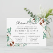 グリーンユーカリとコットンリハーサルディナー 招待状 (スタンド正面)