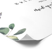 グリーンユーカリのリハーサルディナーウェルカムサイン ポスター (角)