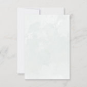 グリーンユーカリの水結婚色 招待状 (裏面)