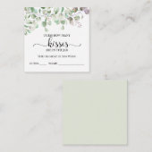 グリーンユーカリはカードの数を推測するキス エンクロージャーカード (正面/裏面)