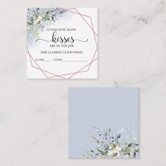 グリーンユーカリはカードの数を推測するキス エンクロージャーカード (正面/裏面)