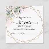 グリーンユーカリはカードの数を推測するキス エンクロージャーカード (正面)