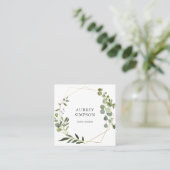 グリーンユーカリエレガントス スクエア名刺 (スタンド正面)