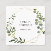グリーンユーカリエレガントス スクエア名刺 (正面)
