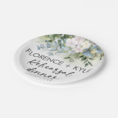 グリーンユーカリエレガントダスティリハーサルディナー ペーパープレート (アングル)