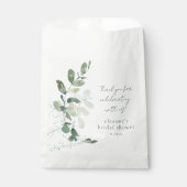 グリーンユーカリカスタムブライダルシャワーサンキュー フェイバーバッグ (正面)