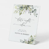 グリーンユーカリフローラデイトナイトアイディア標識 台座サイン (正面)