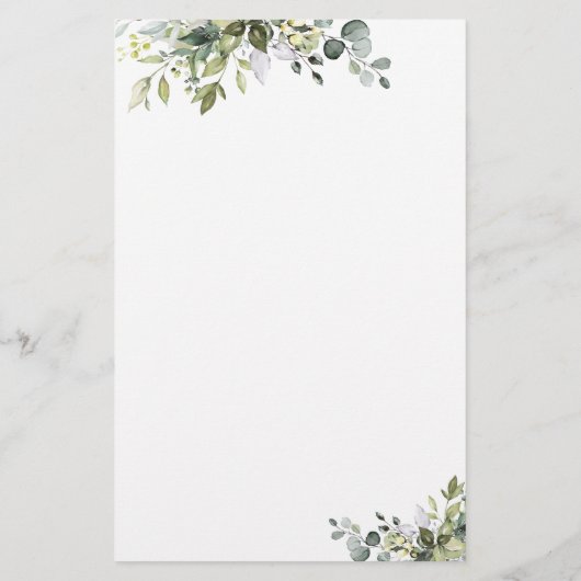 グリーンユーカリフローラブライダルシャワーゲーム (裏面)