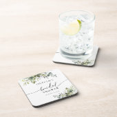 グリーンユーカリフローラブライダルシャワー コースター (右側)