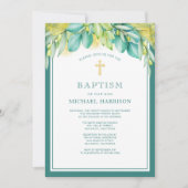 グリーンユーカリプタオリーブバプテ男女兼用ィス 招待状 (正面)