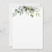 グリーンユーカリプタスはゲームの数を推測するキス 招待状 (裏面)