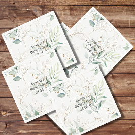 グリーンユーカリプタスカクテルペーパーナプキン スタンダードカクテルナプキン