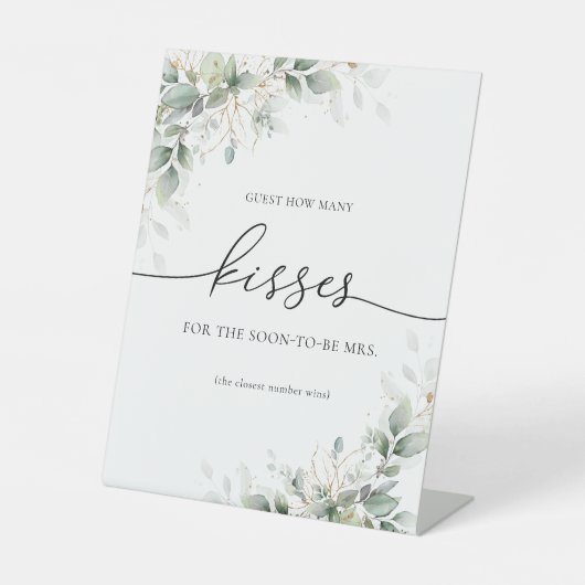 グリーンユーカリプタスゲストハウ多くのキスサイン 台座サイン (正面)