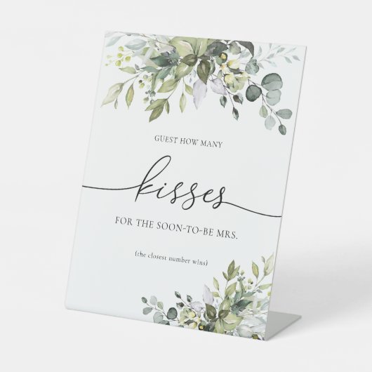 グリーンユーカリプタスゲストハウ多くのキスサイン 台座サイン (正面)