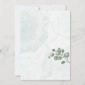 グリーンユーカリプタスバプテスマ招待状 招待状 (裏面)